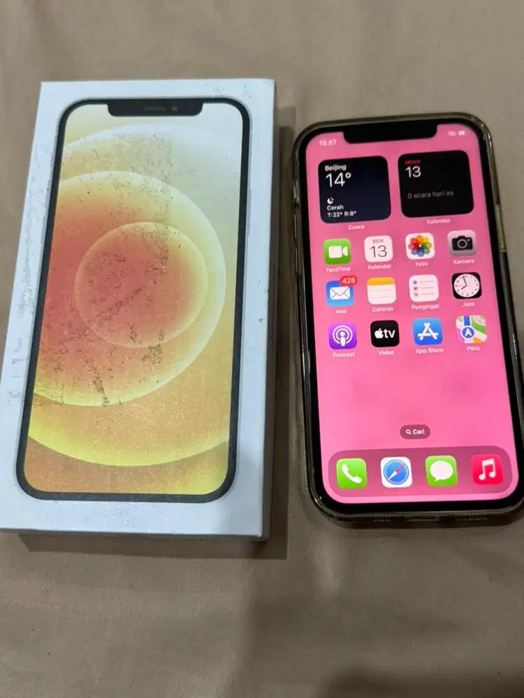 Iphone 12 64gb Putih Normal 100%