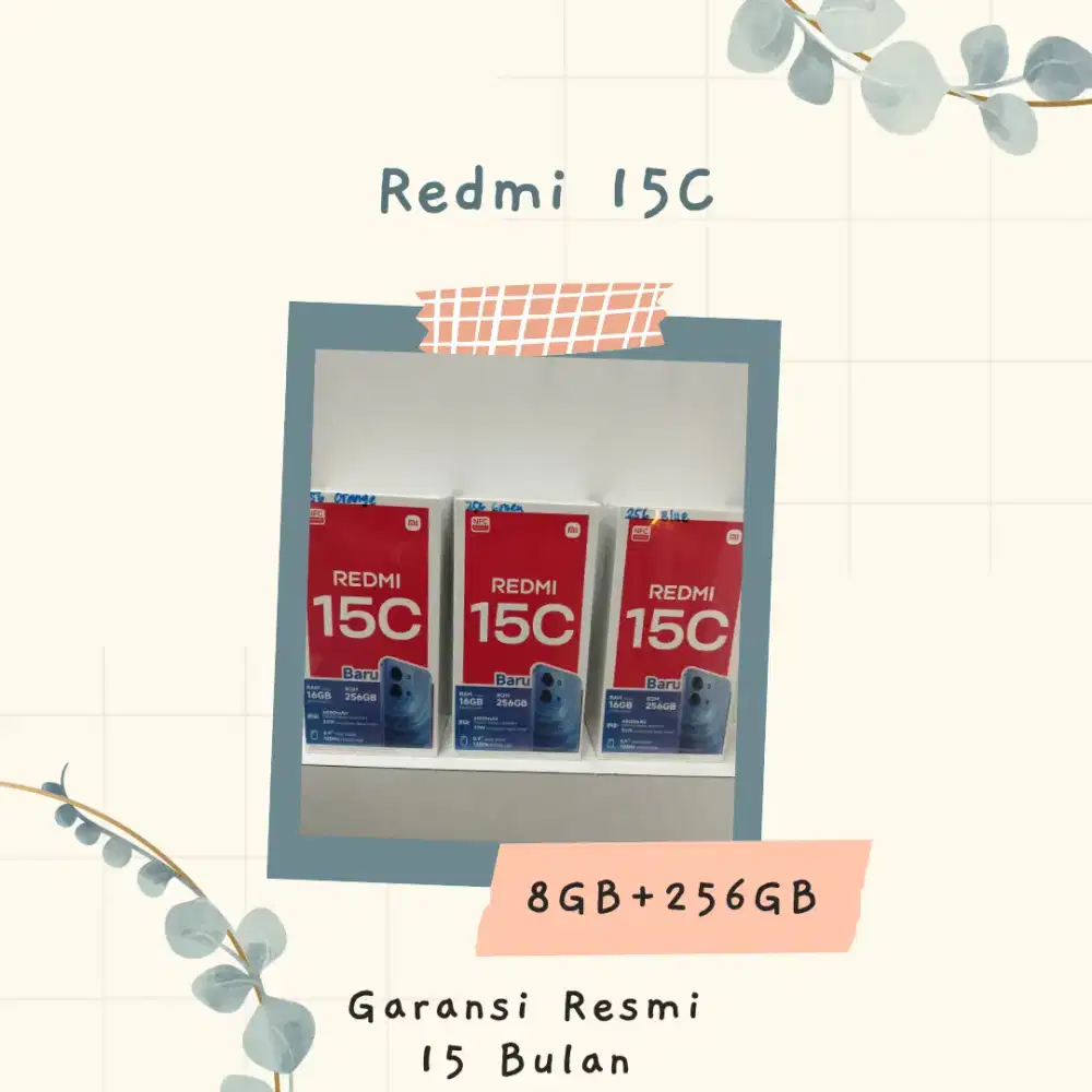 Redmi 15C Garansi Resmi 15 Bulan