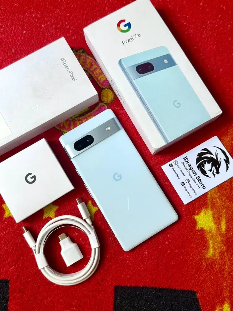 Google Pixel 7a 128gb Sea Blue Beacukai Unlocked Mulus