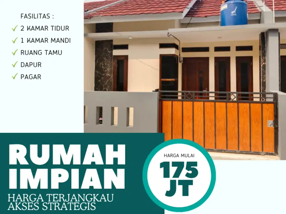 DIJUAL CLUSTER MINIMALIS 2 KAMAR TAHAP 5 AKSES STRATEGIS HANYA 175JUTA