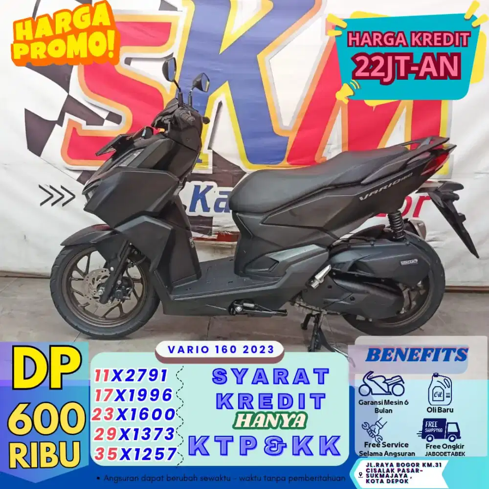 ( vario 160 2023 DP:600 angsuran 41 rb/ hari cash credit
