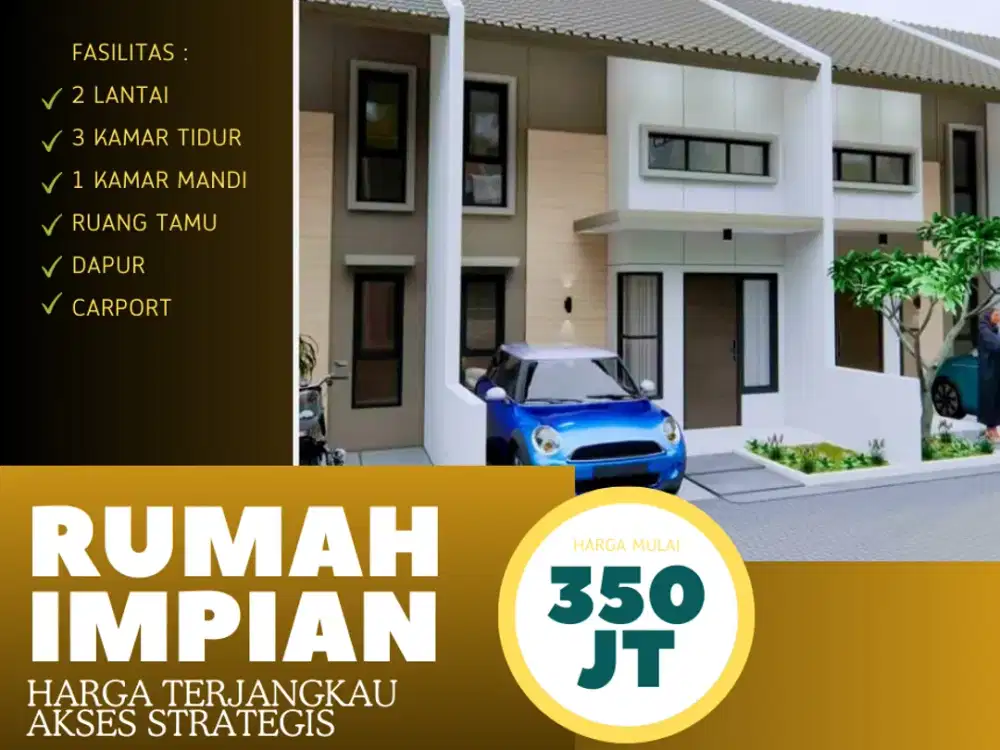 CLUSTER 2 LANTAI DENGAN DESAIN YANG MODERN HARGA TERJANGKAU HANYA 465JUTA