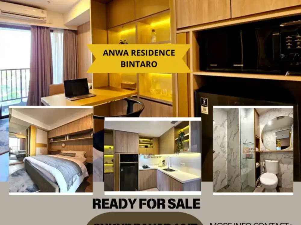 Dijual Cukup bayar 10 Juta dapat 1BR Anwa Residence Bintaro