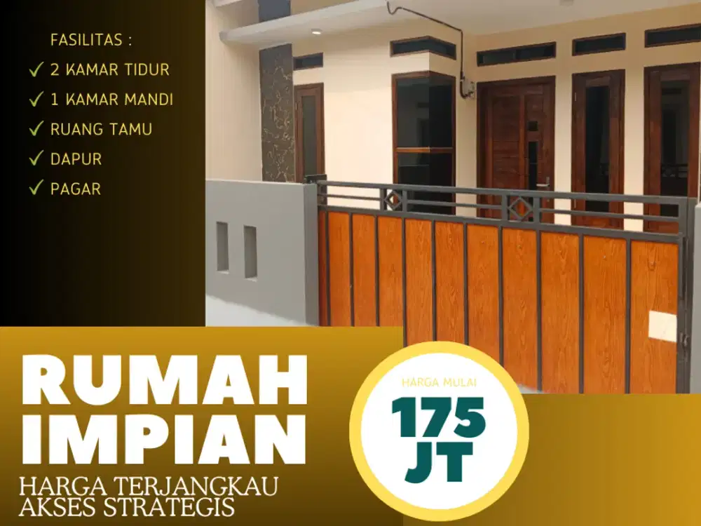DIJUAL CLUSTER IDEALIS 2 KAMAR DENGAN ASKES TERBAIK DAN STRATEGIS