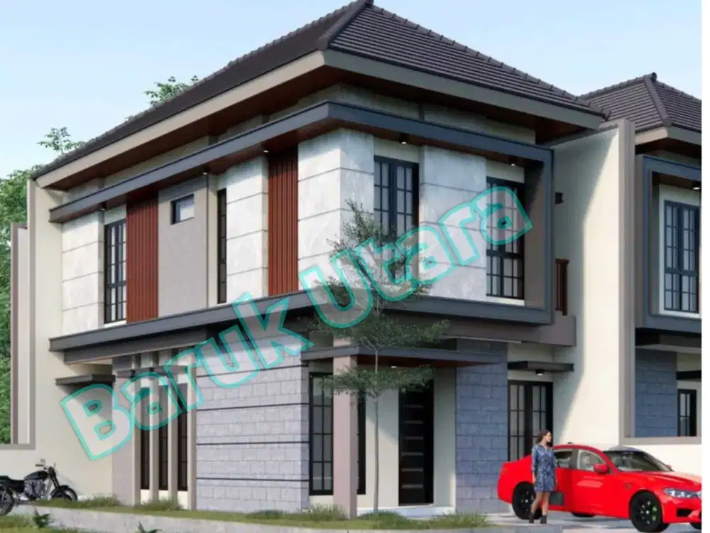 Rumah Gress Baruk Minimalis Kontemporer Hanya selangkah ke Raya Merr