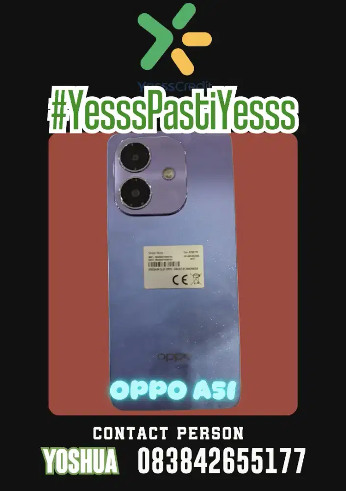 Jual Cash ato Credit Oppo A5i. Tanpa DP dan Promo bunga 0