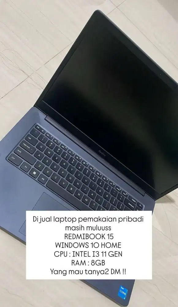 DI JUAL LAPTOP REDMIbook 15 ( tangan pertama )