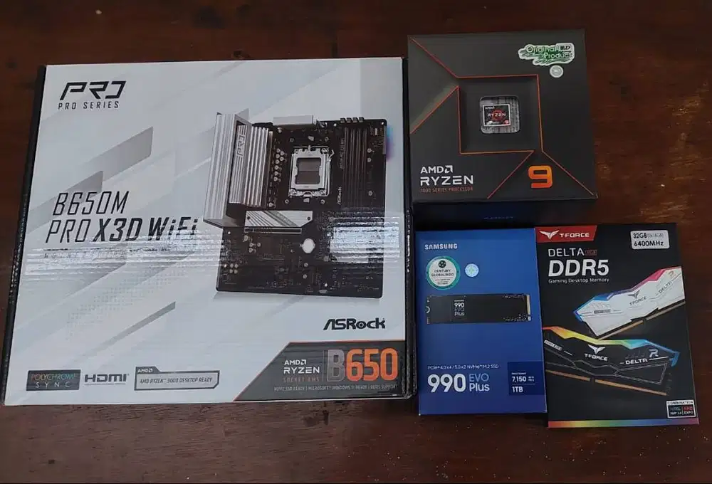 Ryzen 9 7900X + Asrock B650M X3D Wifi + Ram + SSD