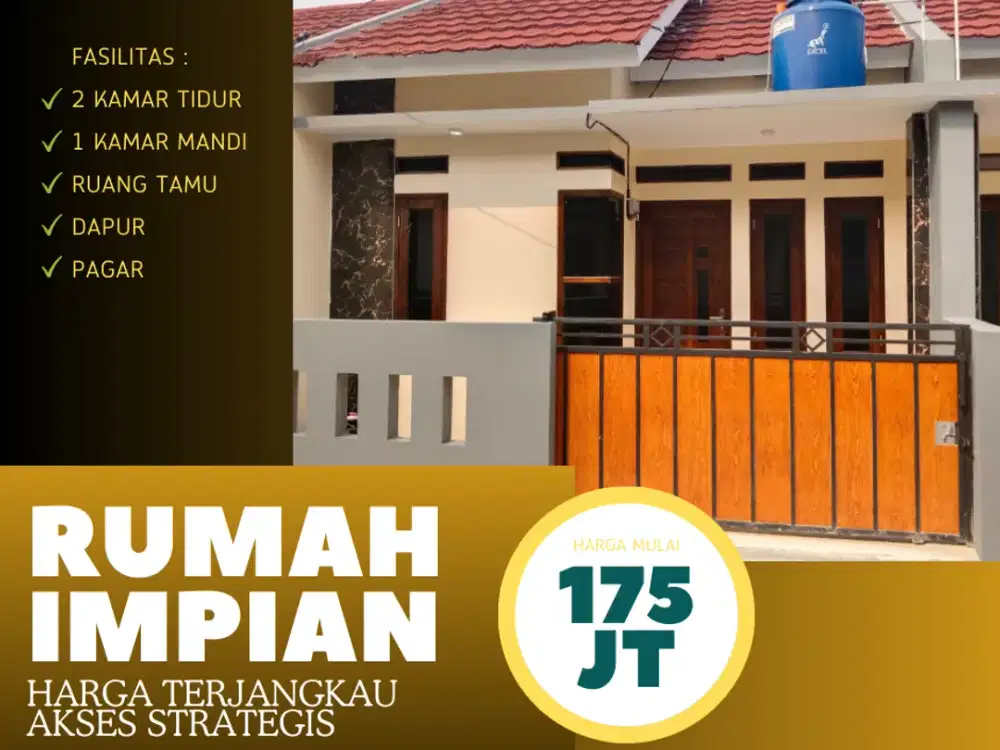 CLUSTER MODERN 2 KAMAR AKSES STRATEGIS MULAI DARI 170 JUTAAN