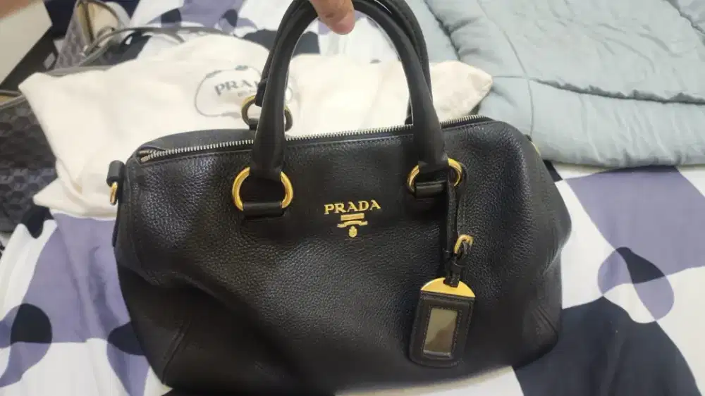 Prada Vitello Daino Bowler Bag
