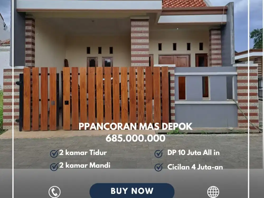 Ready stok 2 kamar di Pancoran mas Depok