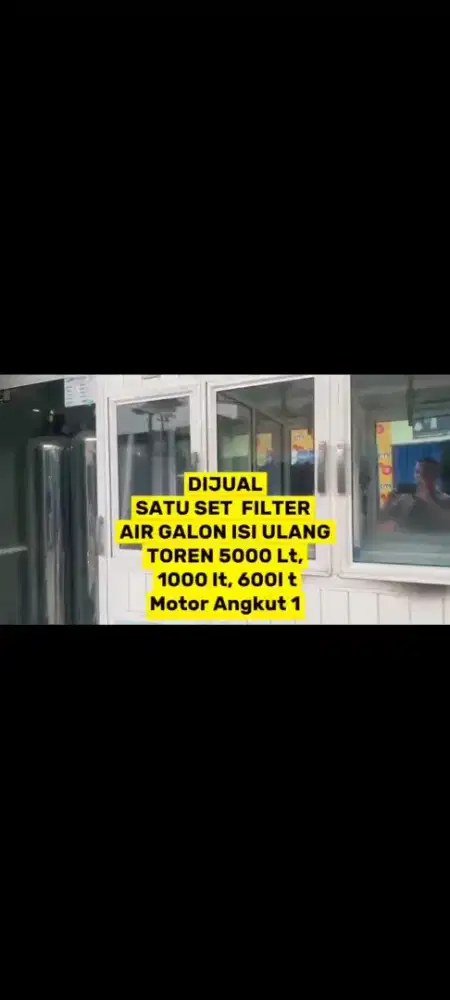 Di jual 1set pralatan air galon isi ulang