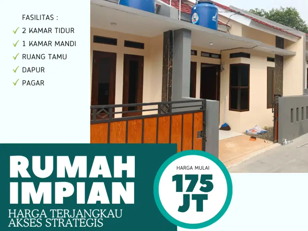 DIJUAL RUMAH CLUSTER TAHAP 5 MULAI DARI 175 JUTAAN DEKAT STASIUN KRL