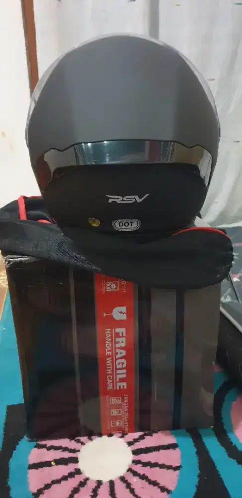 Helm New RSV Windtail Hitam Doff Single Visor