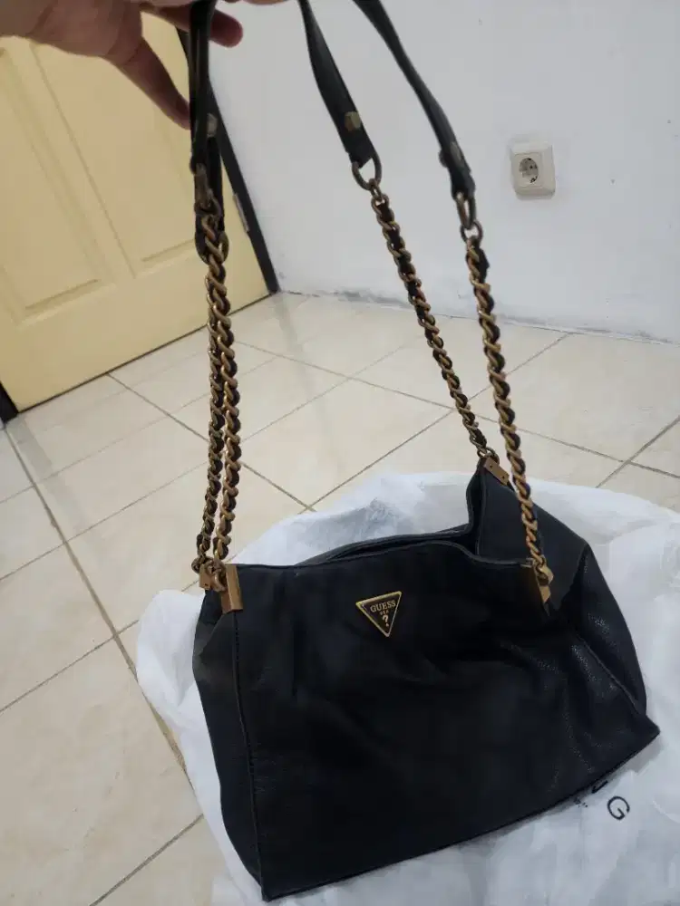 Guess Black Chain Hobo Bag (Original)
