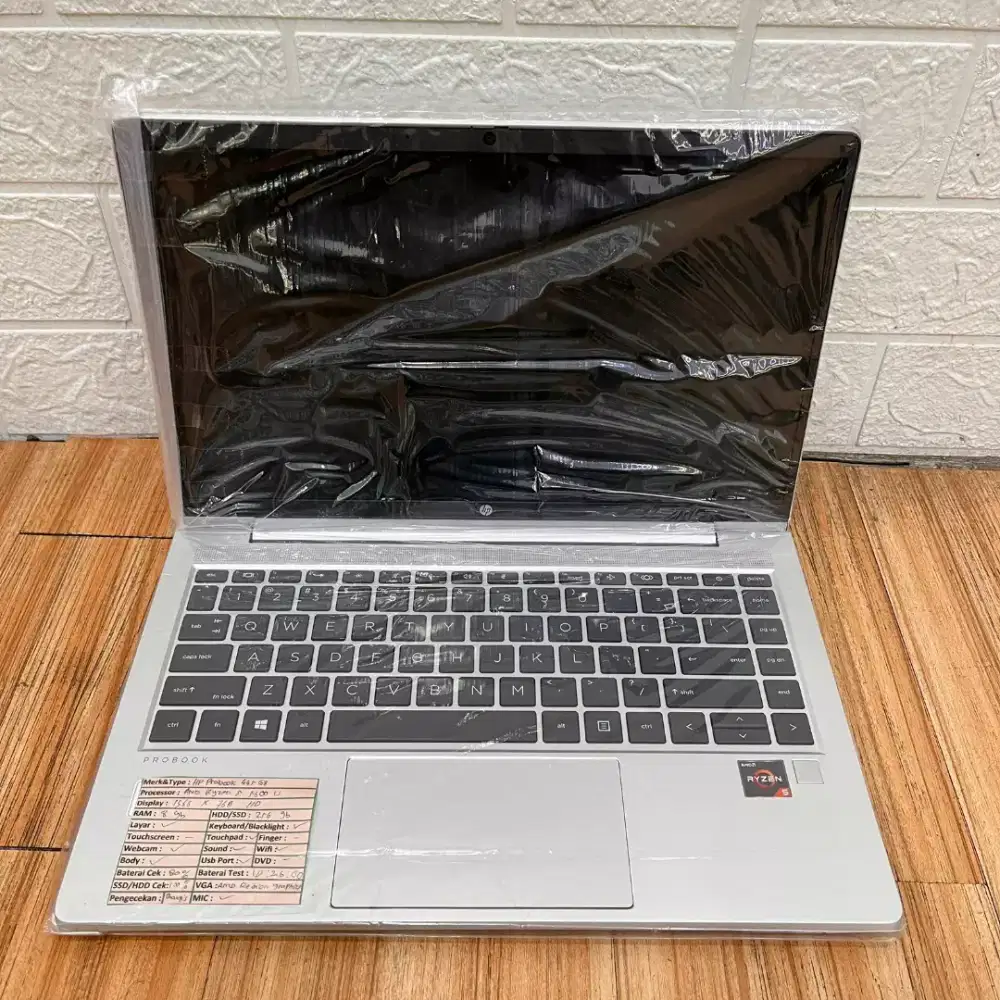 HP PROBOOK 445 G8. AMD RYZEN 5. SECOND PREMIUM + GARANSI. NO MINUS