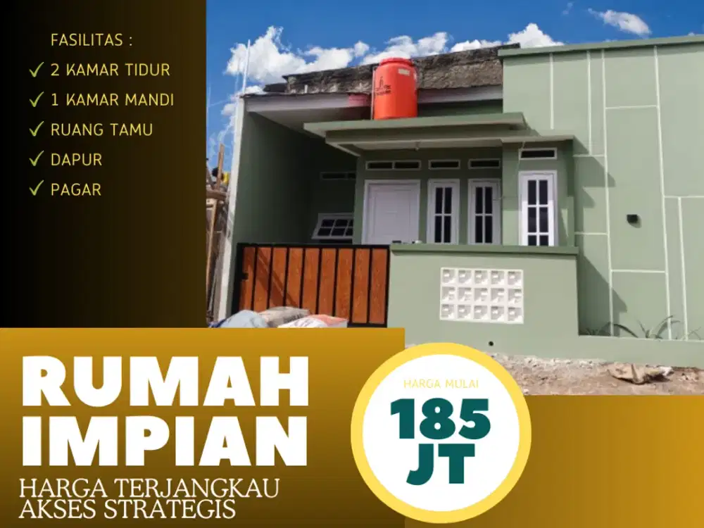 RUMAH 2 KAMAR AKSES STRATEGIS DEKAT DENGAN STASIUN KRL HANYA 185 JUTA