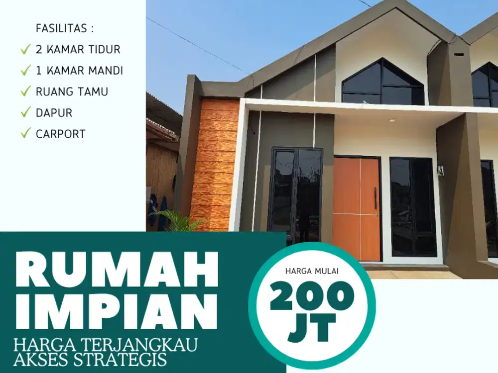 DIJUAL CLUSTER CANTIK 2 KAMAR AKSES STRATEGIS DEKAT JALAN UTAMA