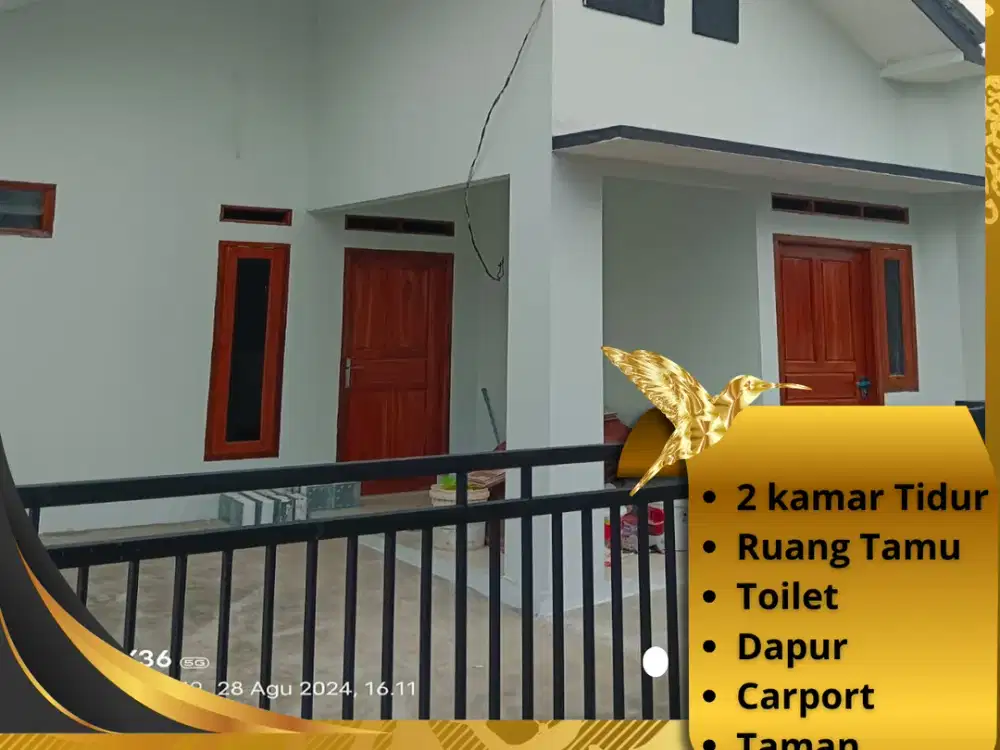 RUMAH MURAH 2 KAMAR DESAIN MODERN AKSES STRATEGIS HANYA 250JUTAAN