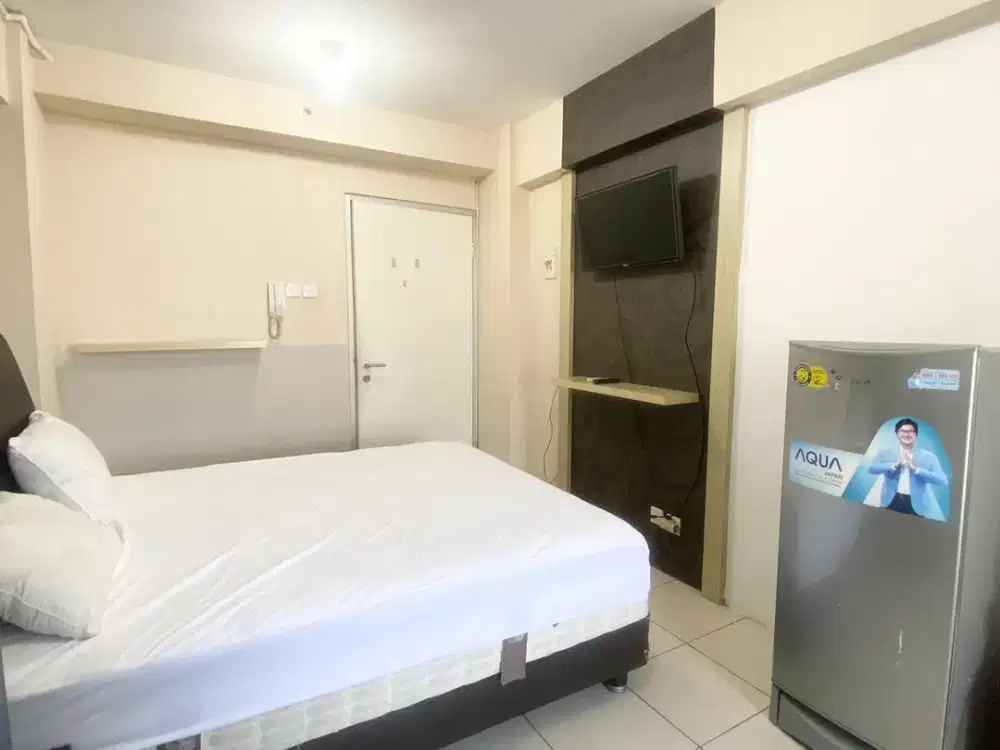 Apartemen Green Bay Pluit Tipe Studio Furnished Rapi View Kolam ada AC