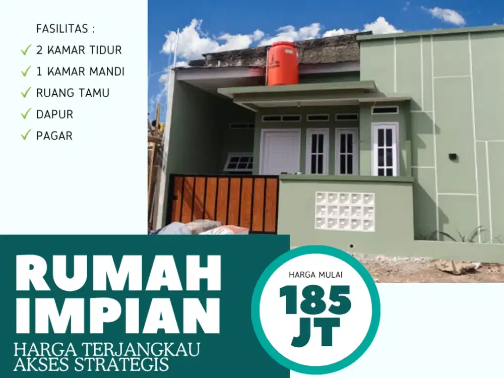 DIJUAL RUMAH MURAH 2 KAMAR SHM AKSES STRATEGIS DEKAT STASIUN KRL