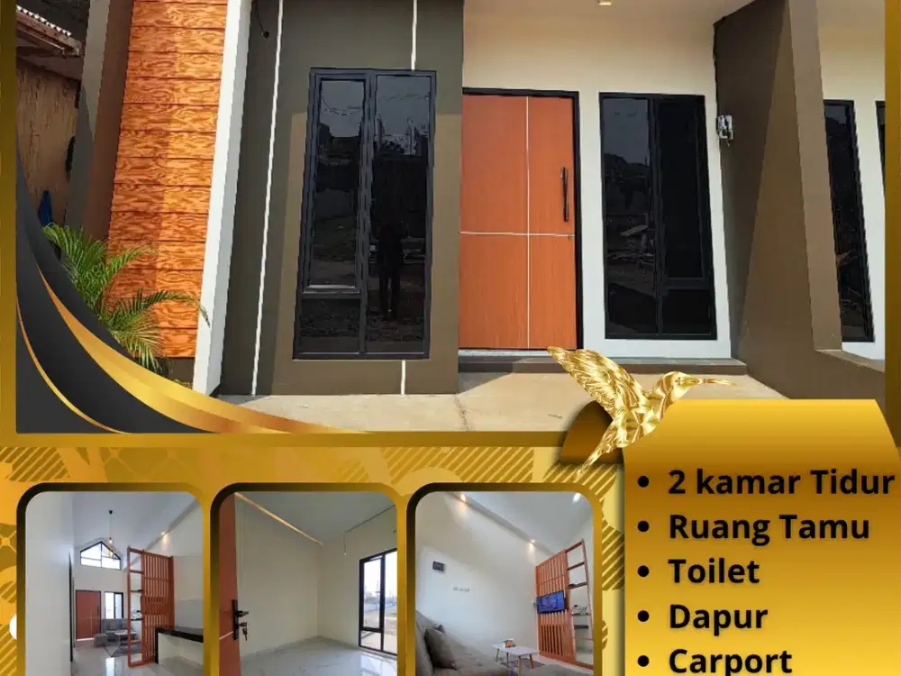 RUMAH CANTIK DESAIN MODERN 2 KAMAR MULAI DARI 200 JUTAAN
