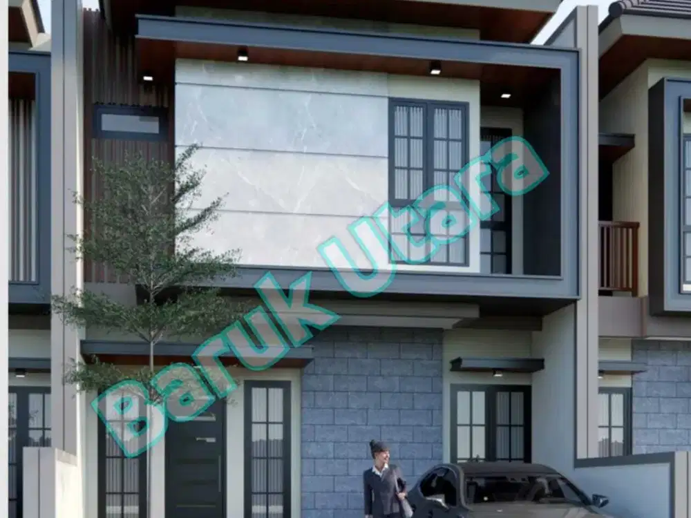 Rumah Gress Baruk Minimalis Kontemporer Hanya selangkah ke Raya Merr
