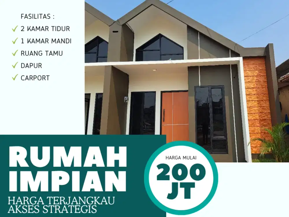 DIJUAL CLUSTER MINIMALIS CANTIK 2 KAMAR AKSES STRATEGIS HANYA 200 JUTA