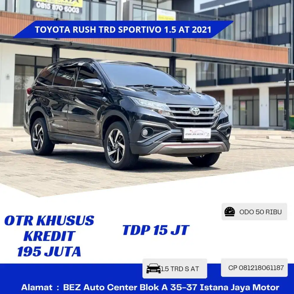 TOYOTA RUSH TRD SPORTIVO 1.5 AT NIK 2021 HITAM