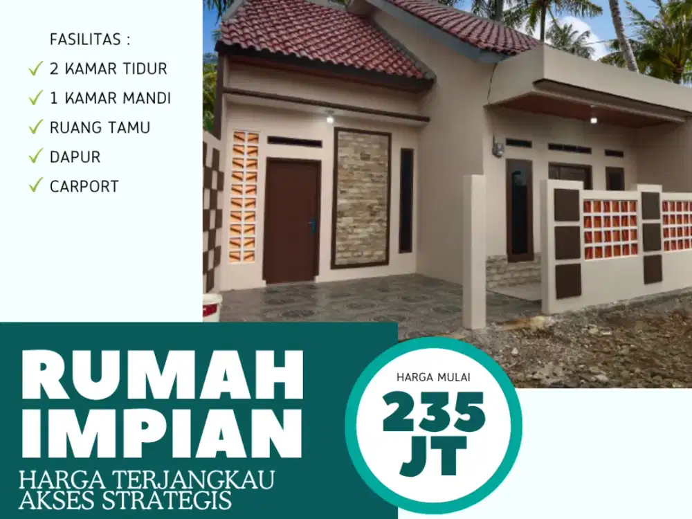 DIJUAL CLUSTER MODERN SHM STOCK TERBATAS MULAI DARI 235 JUTAAN