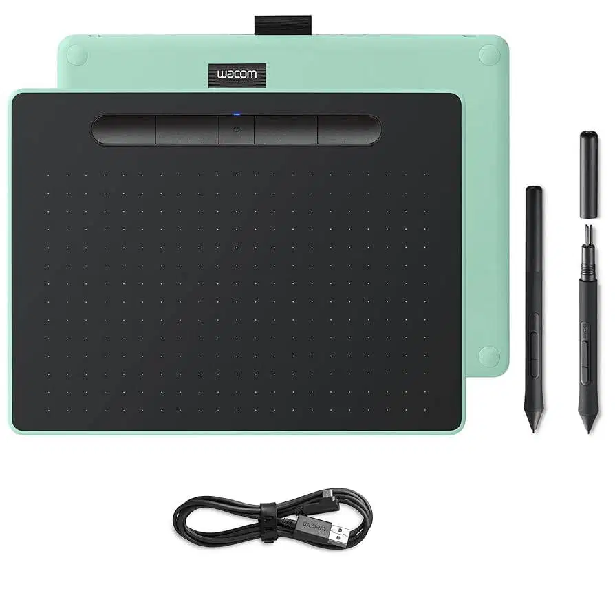 WACOM Intuos Medium BLUETOOTH - Pistachio Green. PEN TABLET SIZE BESAR