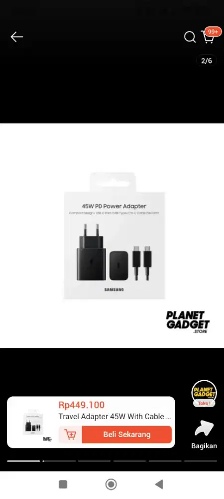 Charger samsung 45W Adapter