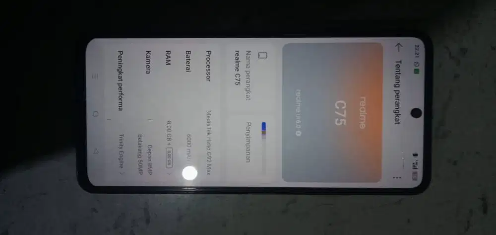 Hp realme C75 Ram 8Gb+8Gb/128Gb