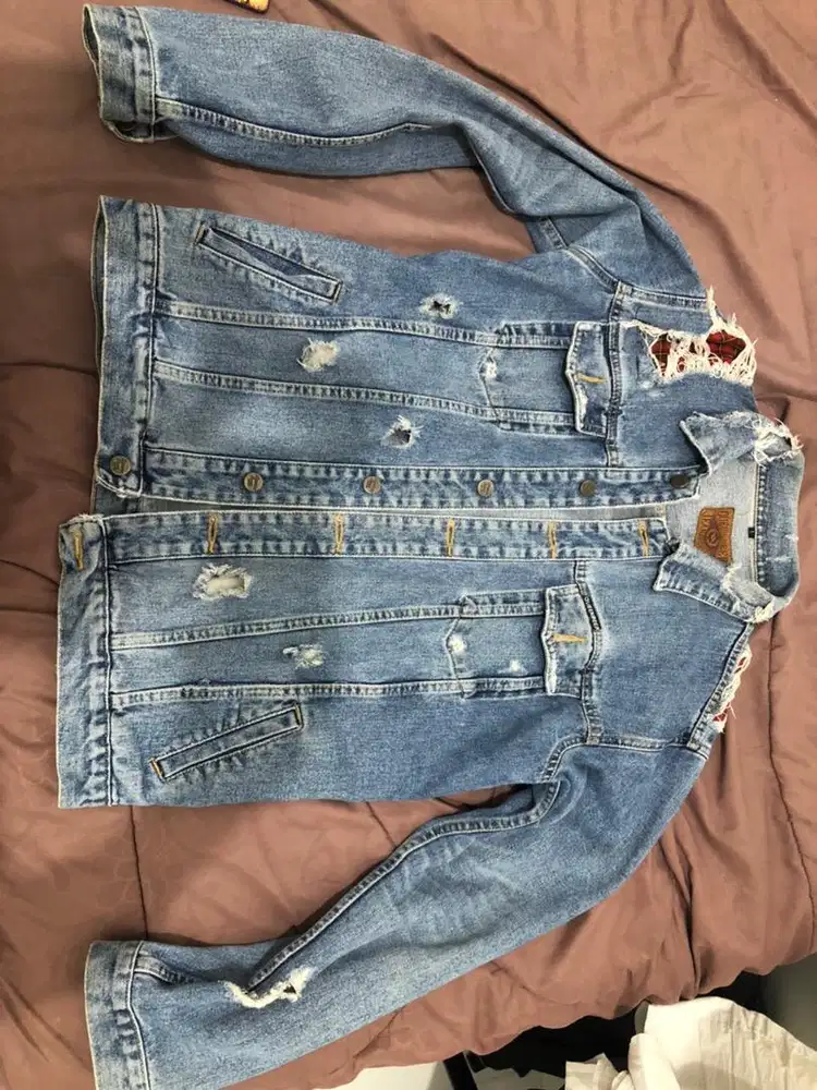 jaket denim queen beer