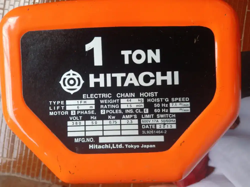 Mesin Hoist Hitachi