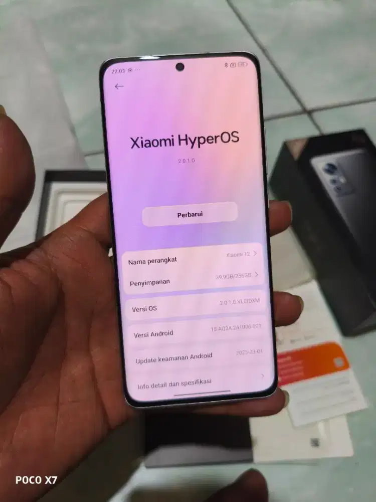Xiaomi mi 12 5g 8/256 fullset resmi Indonesia