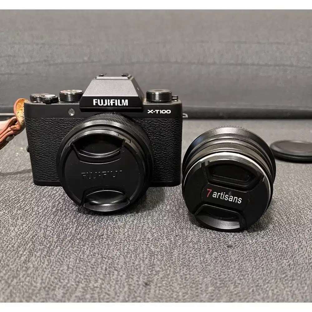 Kamera fujifilm X-T100 kit 15-45mm Black mulus seperti baru