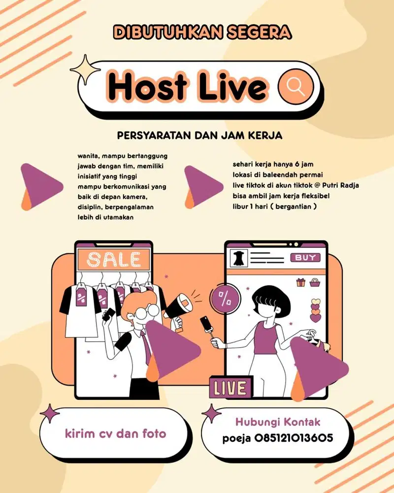 loker hostlive tiktok