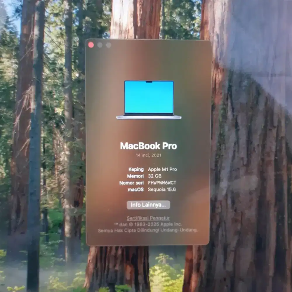 Macbook M1 pro 14 inch Ram 32 Ssd 512 Full set buat desain edting grey