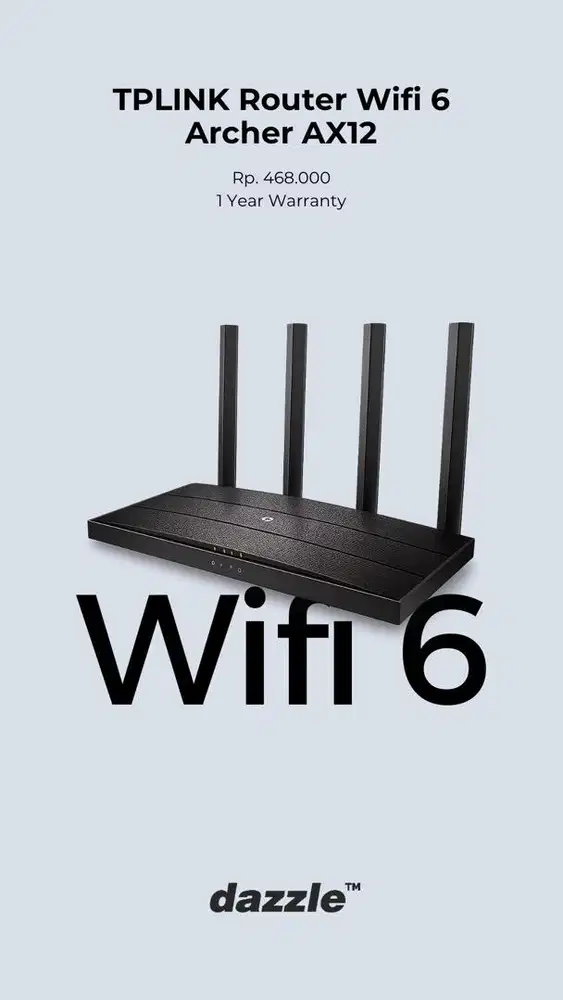 WIFI ROUTER TPLINK ARCHER AX12 GARANSI 1 TAHUN
