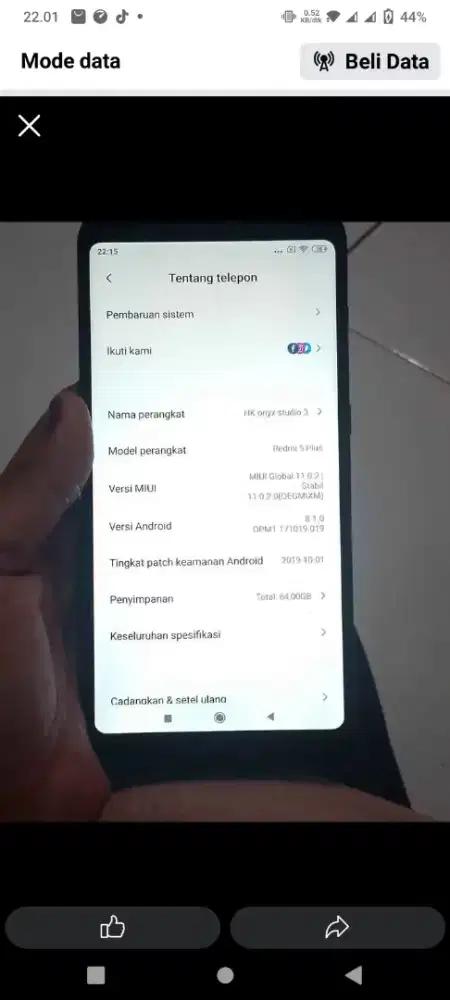 Redmi 5 Plus Ram 4/64GB