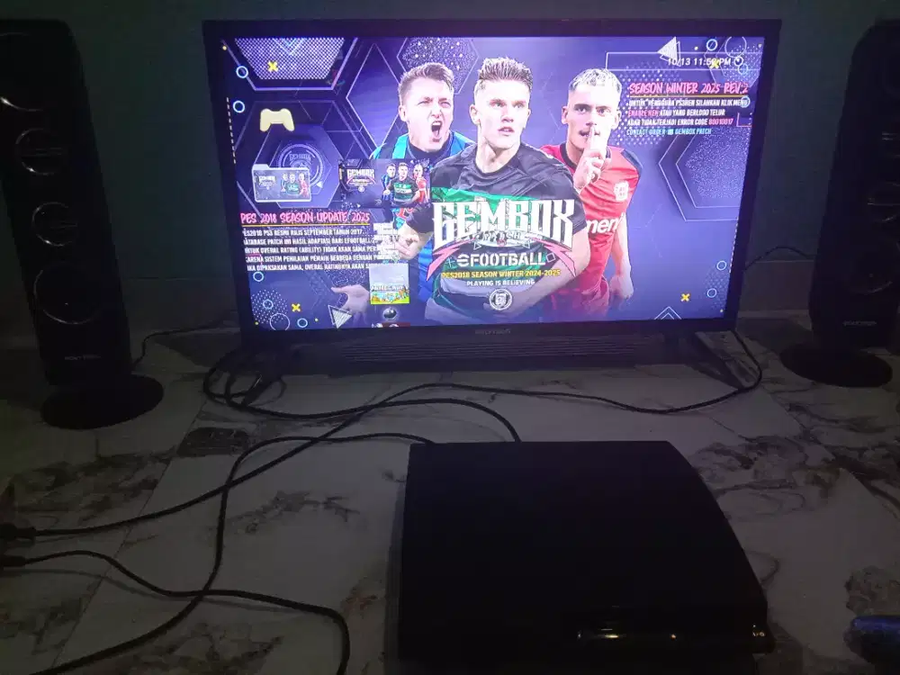 PS 3 slim HDD 500gb sepaket sama tv