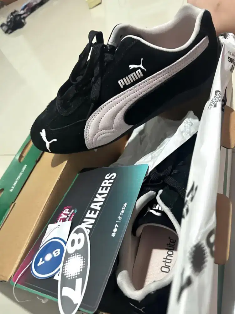 Sepatu Puma SpeedCat OG Black Pink Original