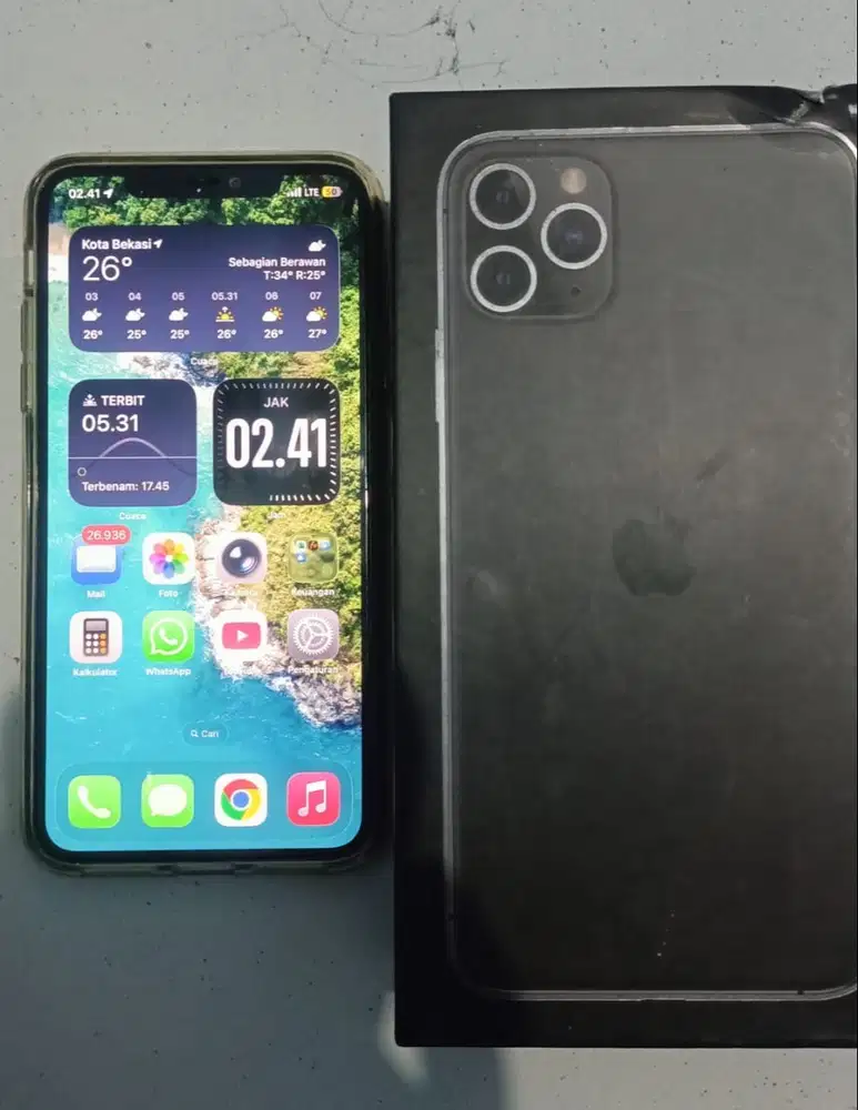 Iphone 11 pro max 64 inter sinyal & icloud aman