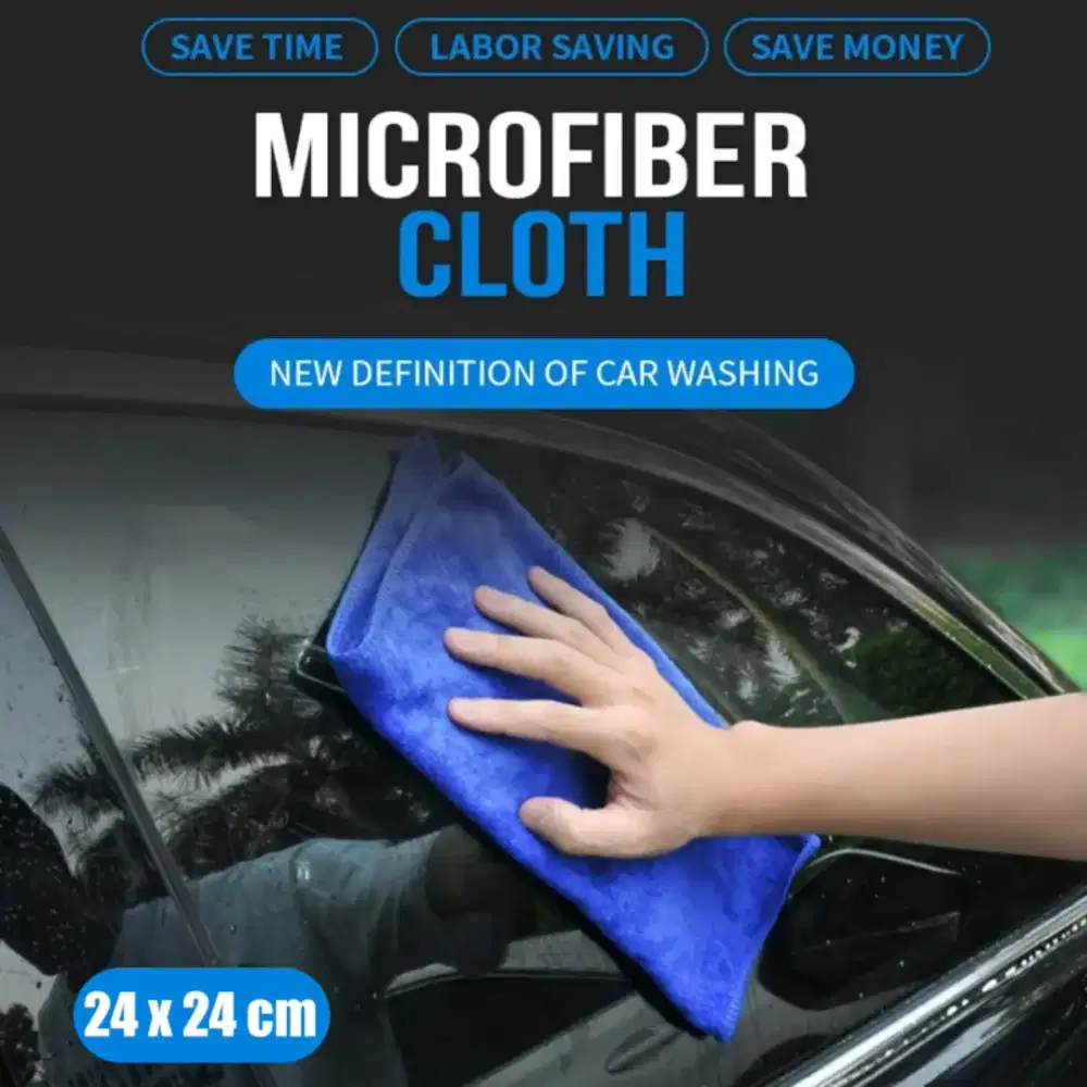 EACHGO Kain Lap Microfiber Lap Pengering Mobil 24x24CM