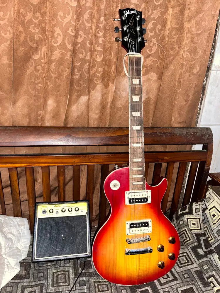 gitar listrik gibson les paul custom + ampli