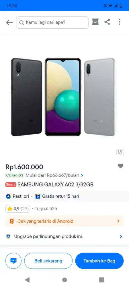 bismillahirrahmanirrahim jual HP Samsung tipe A02RAM 3