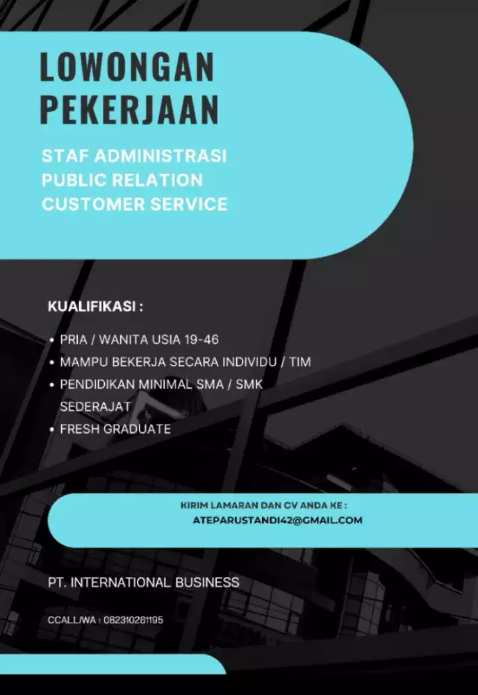 dibutuhkan tenaga kerja