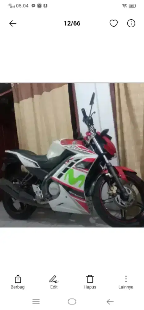 Vixion 2013 pemakaian 2014 KTP nempel