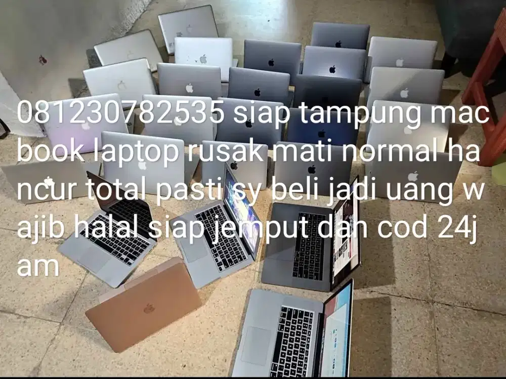 Dicari macbook laptop mati rusak pecah saya beli cash siap cod